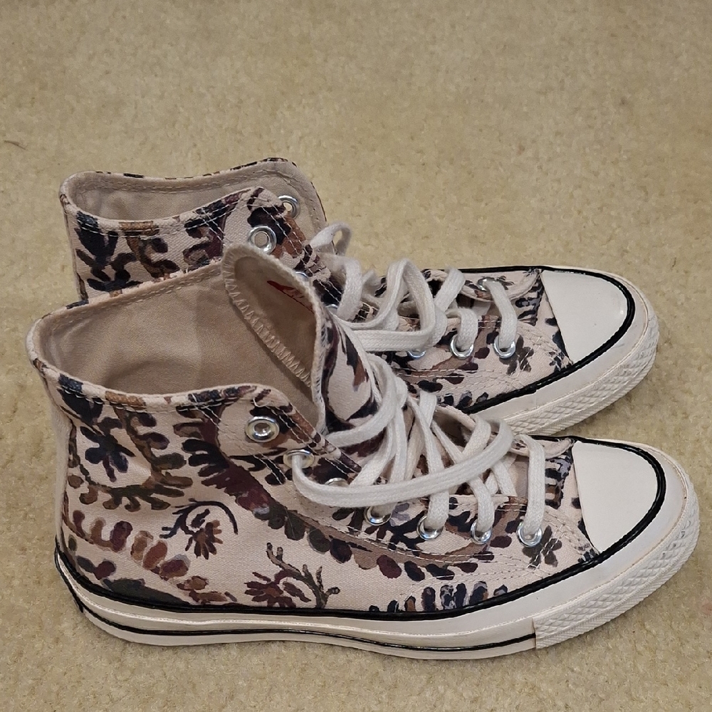 Floral High-Top Sneakers